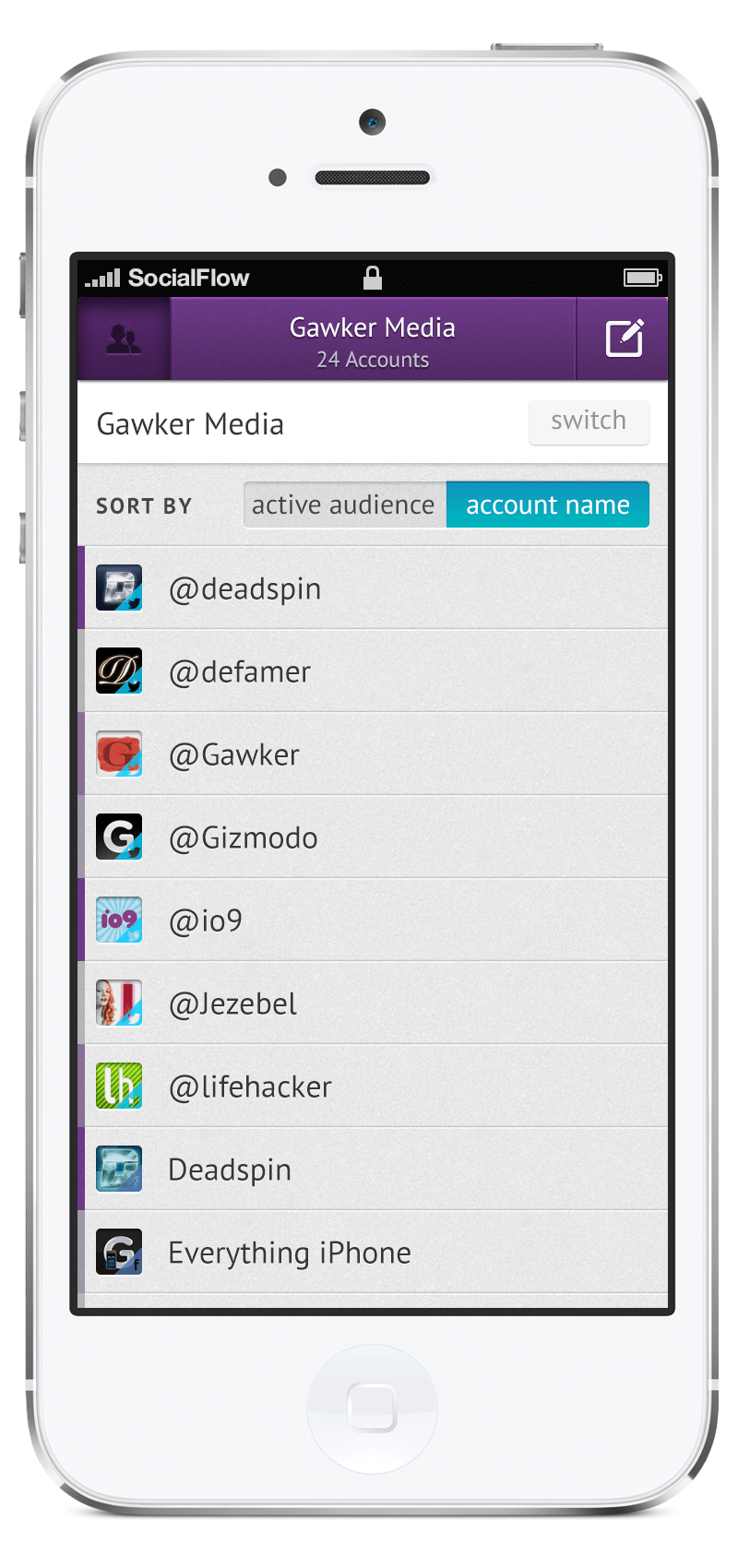 socialflow-mobile-account-sortname